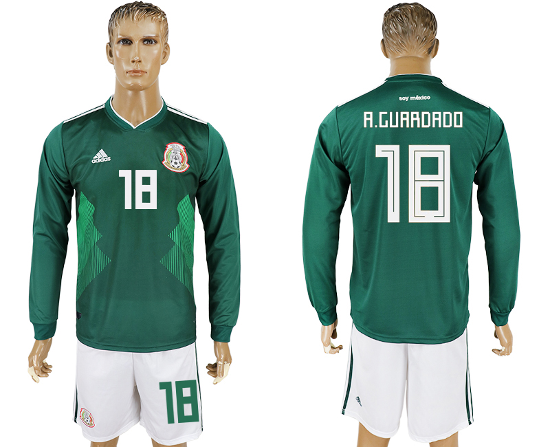 Maillot de foot MEXICO LONG SLEEVE SUIT #18 A.GUAROAOD  2018 FIF